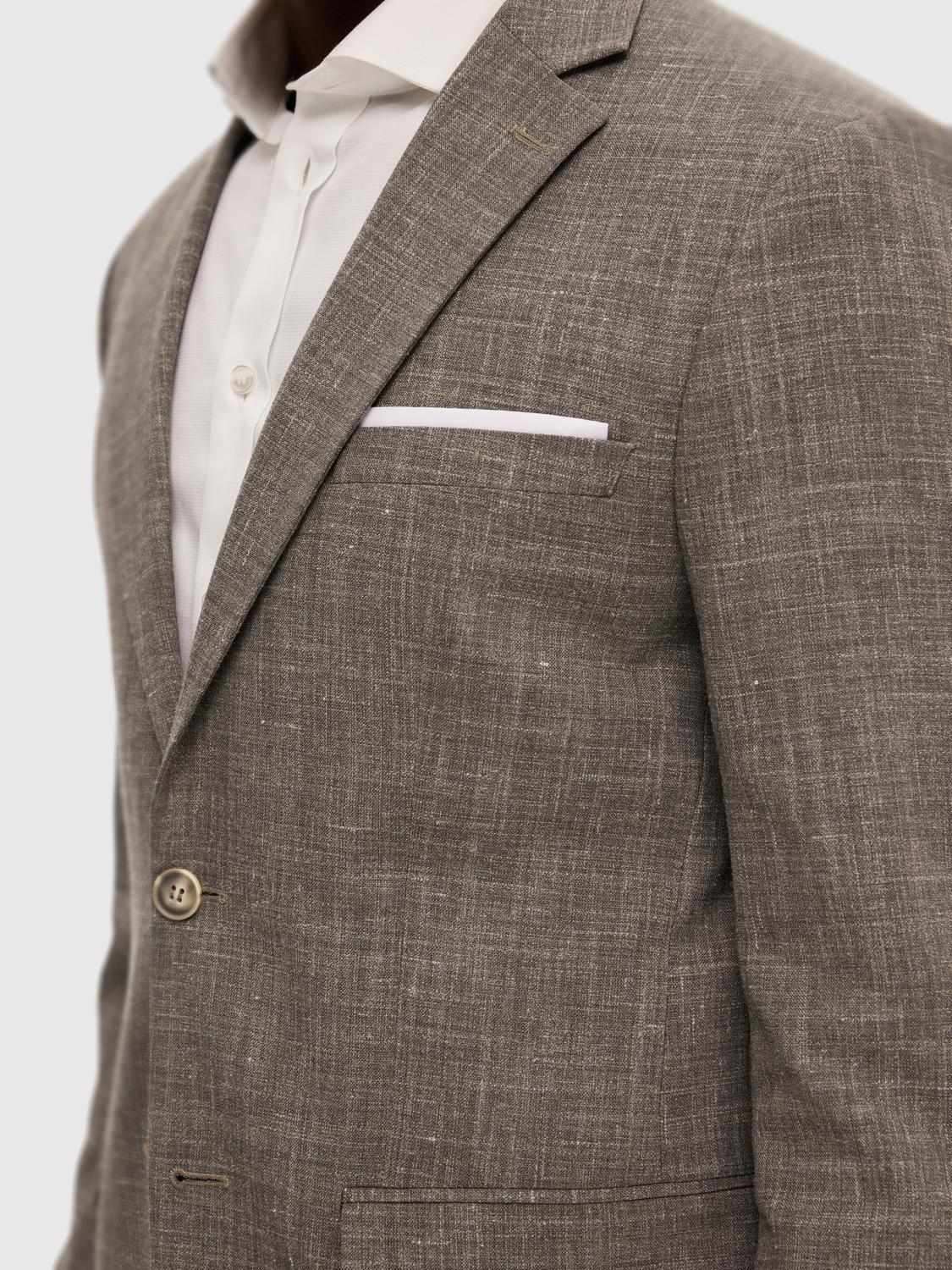 SLHSLIM-OASIS Blazer - Dark Sand Melange